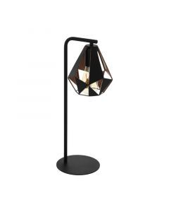 Lámpara de mesa negra de acero, Acri, con interruptor