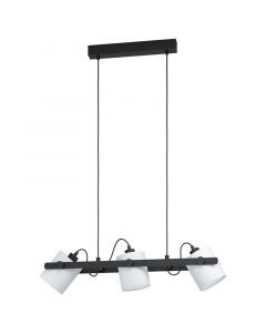 Lámpara colgante de madera negra, Kaspar