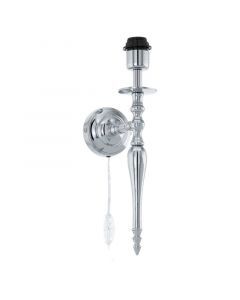 Aplique de pared sin pantalla níquel de aluminio, Mason, con interruptor