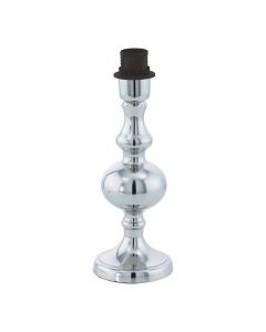 Lámpara de mesa sin pantalla cromada de acero, Mason, con interruptor