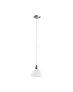 Lámpara colgante blanca de vidrio, Lariana