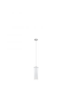 Lámpara colgante cromada de vidrio, Barceno