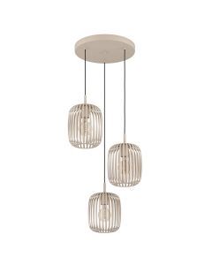 Lámpara colgante beige de acero, Pietro