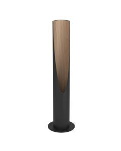 Lámpara de mesa marrón de aluminio, Aloysius, con interruptor