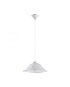 Lámpara colgante blanca de vidrio, Anouar