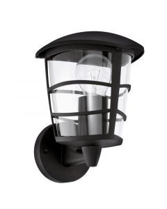 Lámpara exterior negra de plástico, Inas, IP44