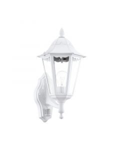 Aplique exterior con sensor de movimiento blanco de aluminio, Leanna, IP44