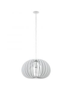 Lámpara colgante blanca de madera, Bergama