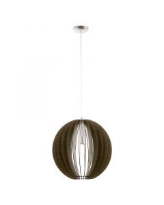 Lámpara colgante marrón de madera, Bergama