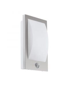 Aplique exterior con sensor de movimiento blanco de plástico, Lyam, IP44