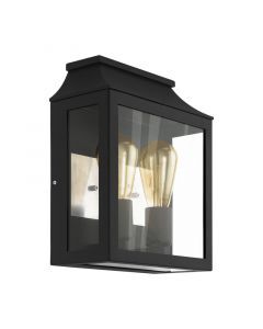 Lámpara exterior negro de aluminio, Lenox, IP44