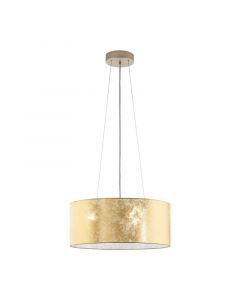 Lámpara colgante beige de tela, Megan