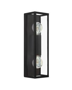 Aplique baño negro de vidrio, Amadou, IP44