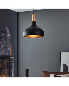 Lámpara colgante negra de aluminio, Tjebbe