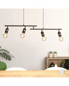 Lámpara colgante negra de aluminio, Jelger