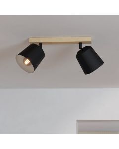 Foco de pared de madera marrón, Teddy