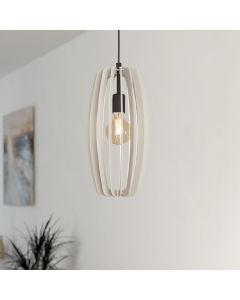 Lámpara colgante de madera gris, Wilko
