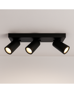 Foco de techo negro moderno, Kenan, IP44