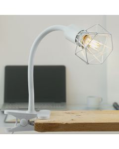Foco pinza blanco industrial, Jaylano, con interruptor
