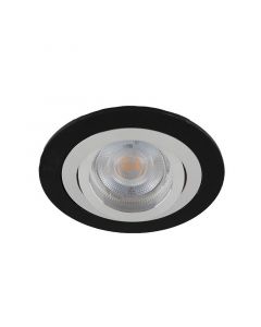 Foco empotrable negro de aluminio, Heido