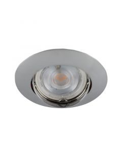 Foco empotrable cromado de aluminio, Rudo
