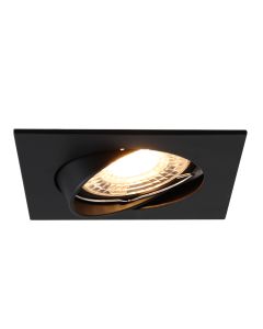 Foco empotrable negro de aluminio, Sabien