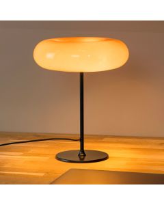 Lámpara de mesa retro naranja, Sentino, con interruptor