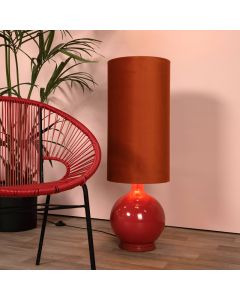 Lámpara de pie retro naranja, Esterad, con interruptor