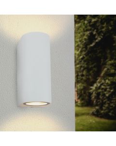 Lámpara exterior de aluminio blanco, Corina, IP44