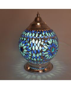 Lámpara de mesa azul oriental, Sabri