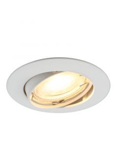 Foco empotrable blanco de aluminio, Rudo
