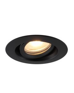 Foco empotrable baño negro de aluminio, Jorin, IP65