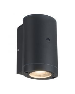 Aplique exterior con sensor crepuscular antracita de aluminio, Ivana, IP44