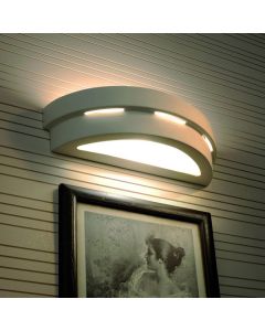 Aplique up down de vidrio blanco, Lidwina