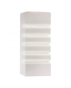 Aplique up down de vidrio blanco, Lysan