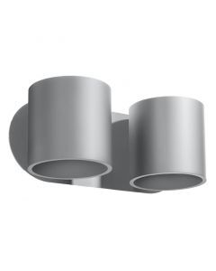 Aplique up down de aluminio gris, Amely
