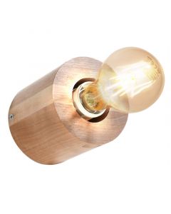 Foco de pared de madera marrón, Anela