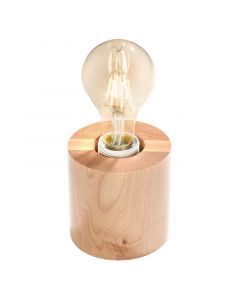Lámpara de mesa de madera marrón, Anela