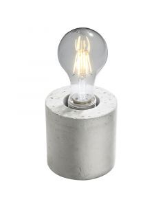 Lámpara de mesa de cemento gris, Anela