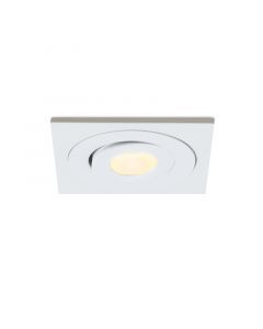 Rona foco empotrable cuadrado orientable para porche, IP44, regulable, blanco