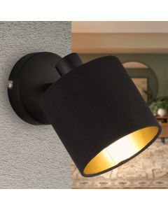 Foco de pared moderno negro, Koge
