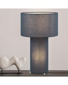 Lámpara de mesa de tela azul, Denilson