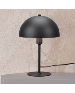 Lámpara de mesa moderna negra, Fransisca, con interruptor