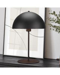 Lámpara de mesa moderna negra, Fransisca, con interruptor