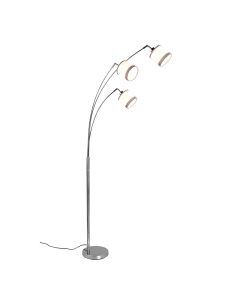 Lámpara de arco moderna blanca, Denley, con interruptor