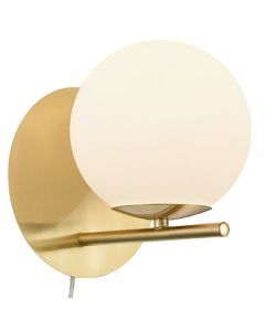 Aplique moderno latón, Silkis, con interruptor
