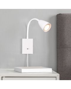 Aplique moderno blanco, Joanne, con interruptor
