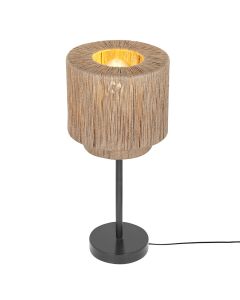 Lámpara de mesa rústica beige, Rinus