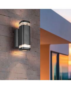 Aplique up down moderno negro, Poonam, IP44