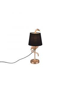 Lámpara de mesa moderna dorada, Marie, con interruptor